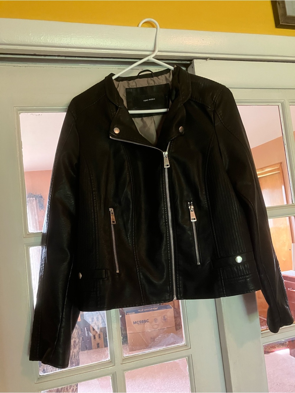 Vero Moda Black Faux Leather Biker Jacket
